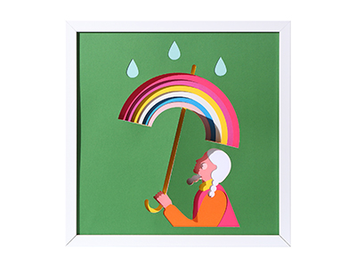 彩虹雨伞